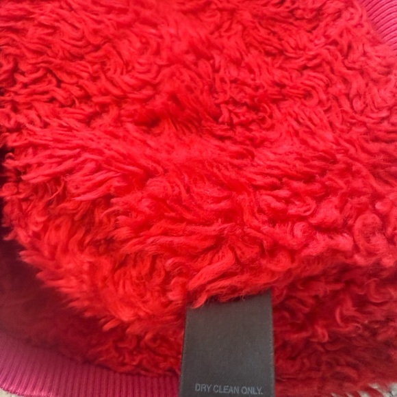 Marc By Marc Jacobs S Y2K vibe Pink Hoodie Sweatshirt with red faux fur hood GUC - Picture 16 of 16